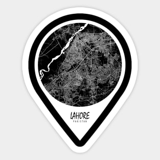 Lahore, Pakistan City Map - Travel Pin Sticker